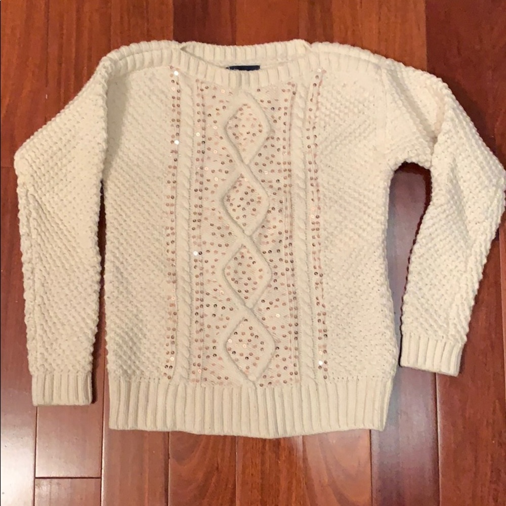 Girls cozy sequin sweater. Perfect holiday piece!